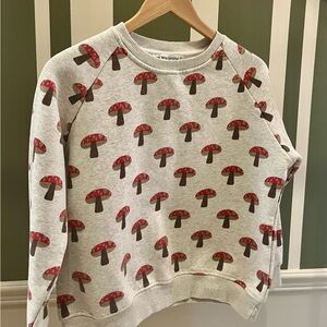sm wardrobe Mushroom Print Crewneck